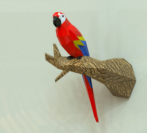 鹦鹉纸模型