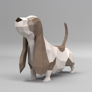 腊肠犬纸模型